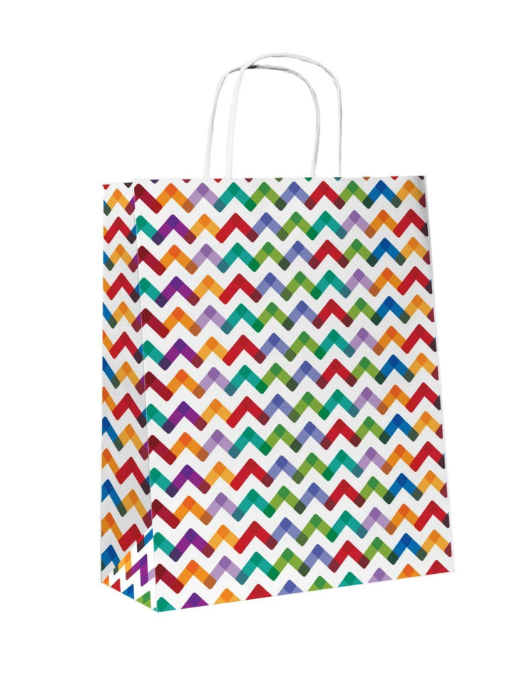 Сумка Радуга крафт, 25х32 см