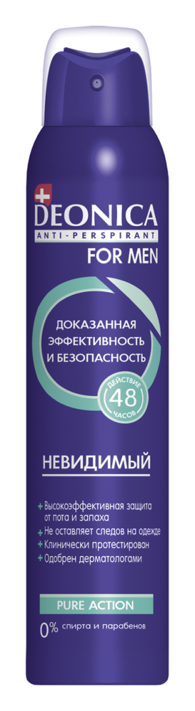Антиперспирант Deonica Арнест for Men Невидимый спрей 200мл