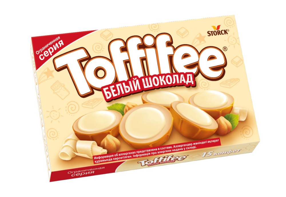Конфеты Toffifee белый шоколад, 125г