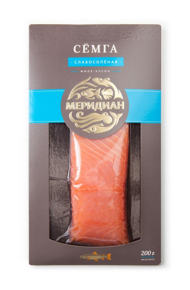Семга Меридиан кусок слабосоленая, 200г