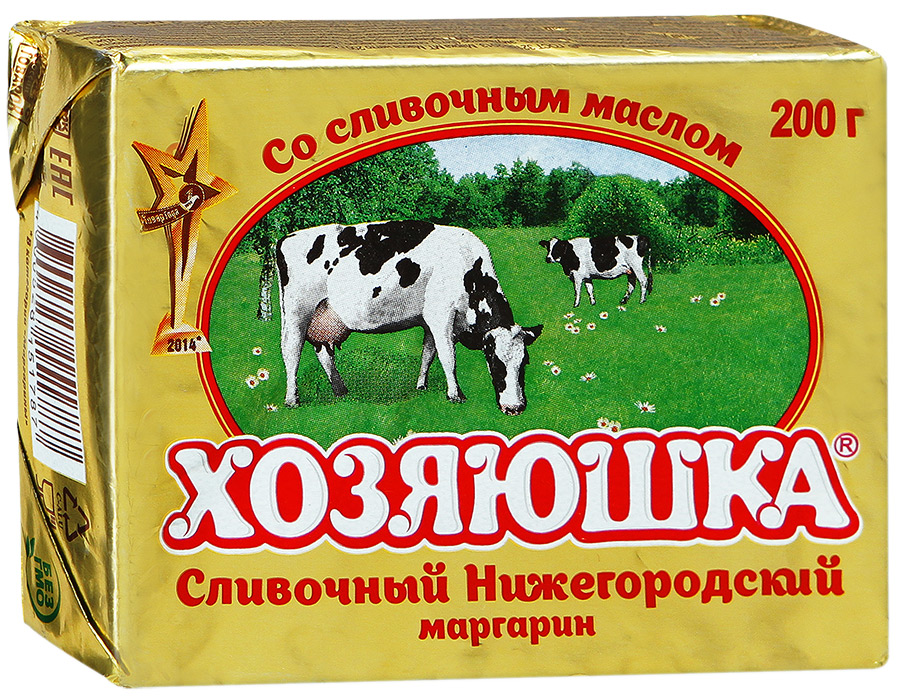 Маргарин Хозяюшка Сливочный 60% 200 г