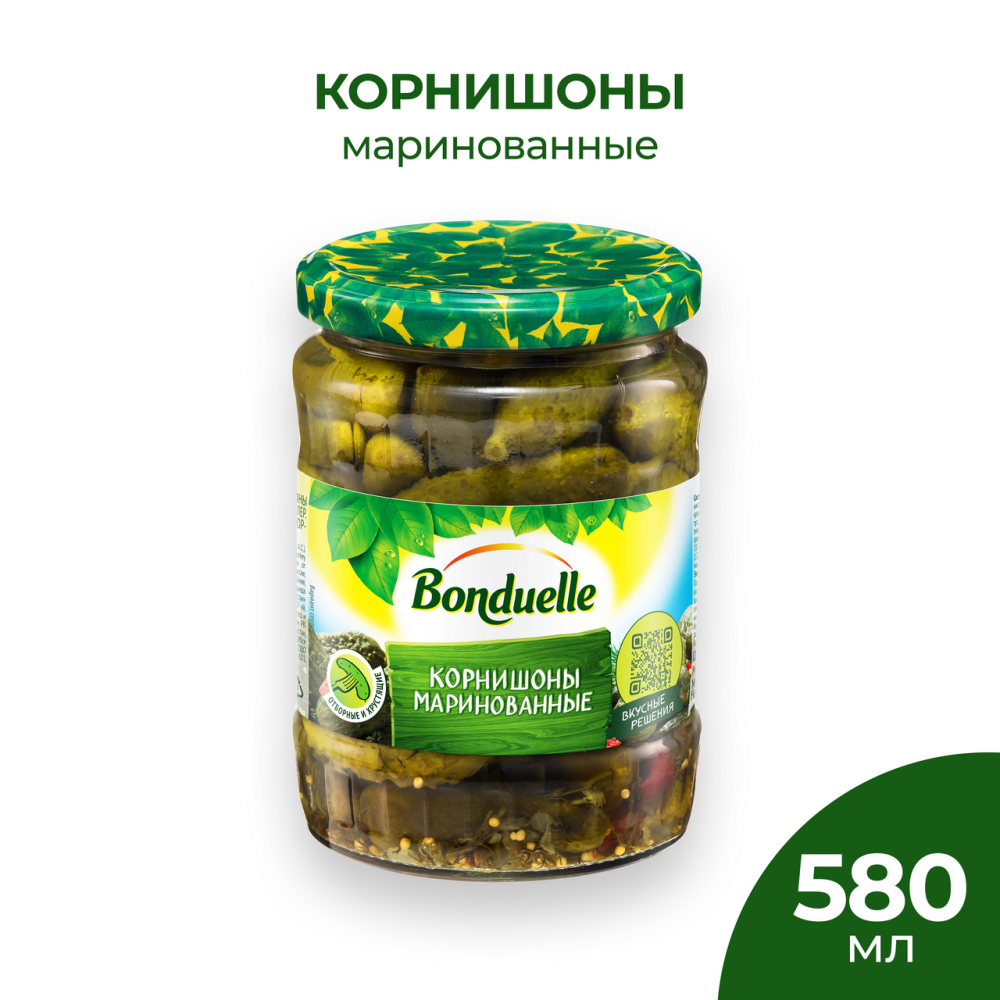 Корнишоны Bonduelle Expert маринованные 3-6см 540г