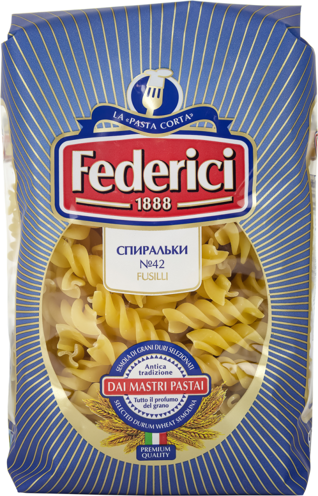 Макароны Federici спиральки №42, 400г