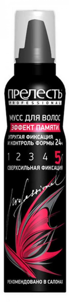 Мусс Прелесть Professional Эффект памяти сверхсильная фиксация 200мл