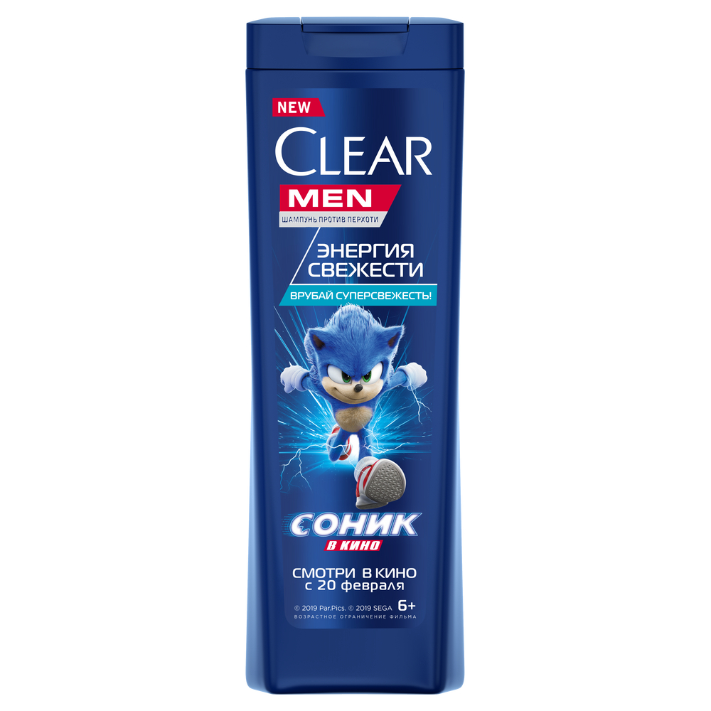 Шампунь против перхоти для мужчин Clear Энергия свежести 0,4л