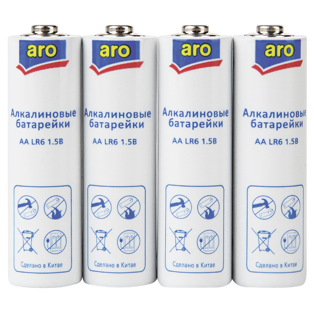 Алкалиновые батарейки ARO AA, 4шт