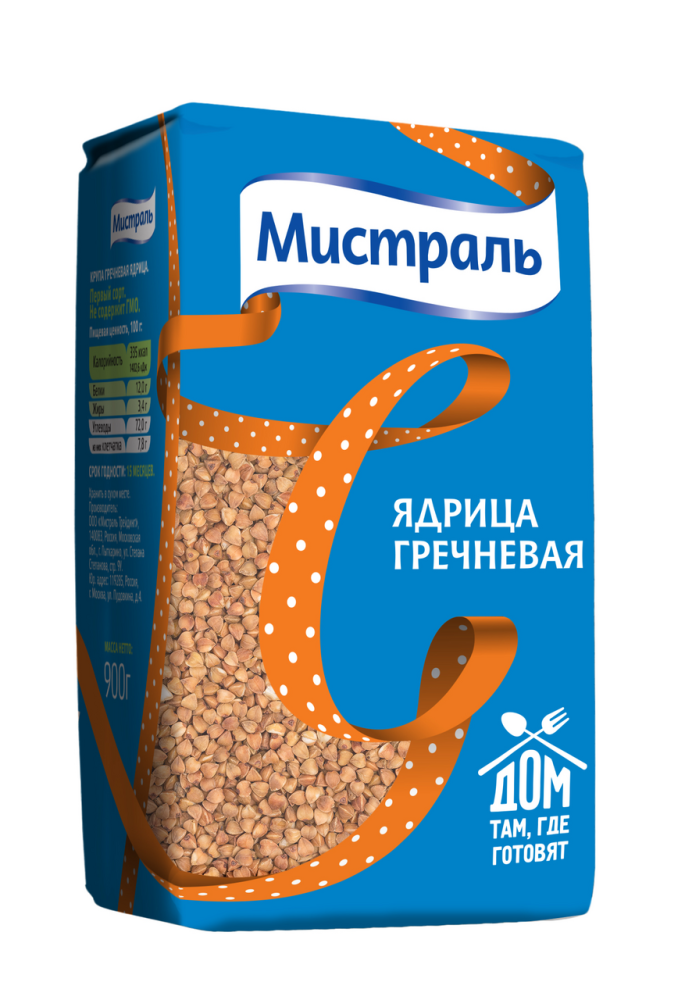 Гречка Мистраль ядрица 900г
