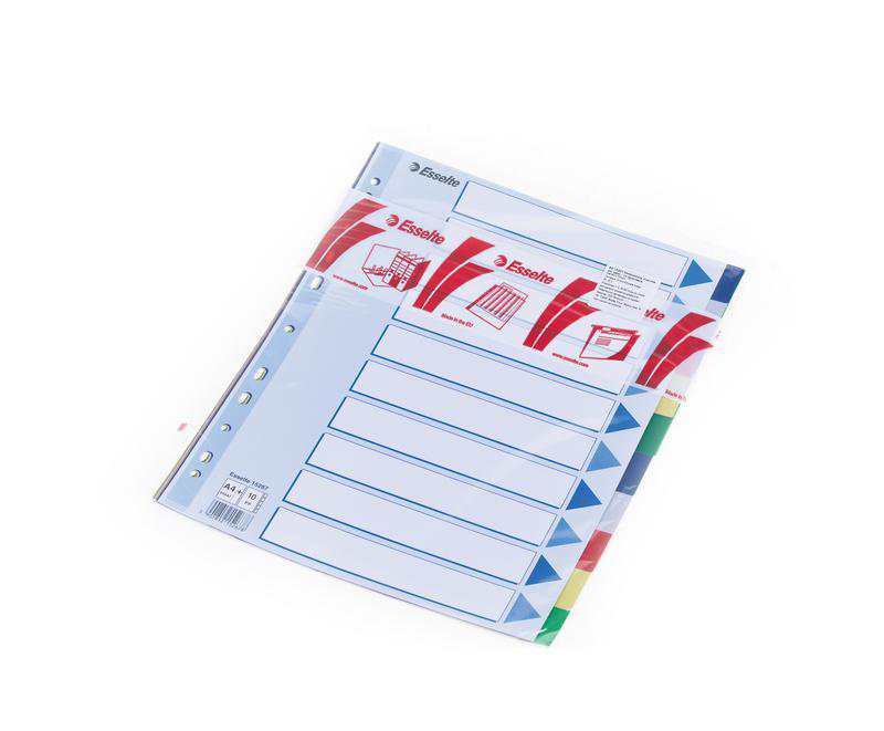 Разделители Esselte А4 Макси 10 разделов