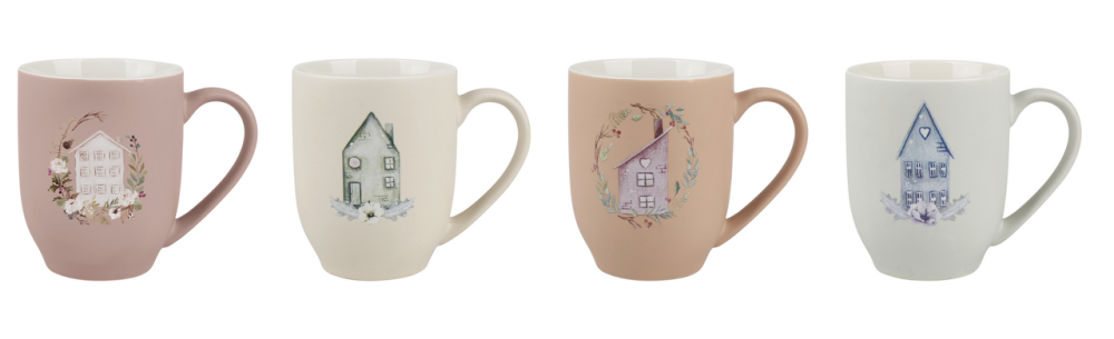 Кружка Домики керамическая, 400мл