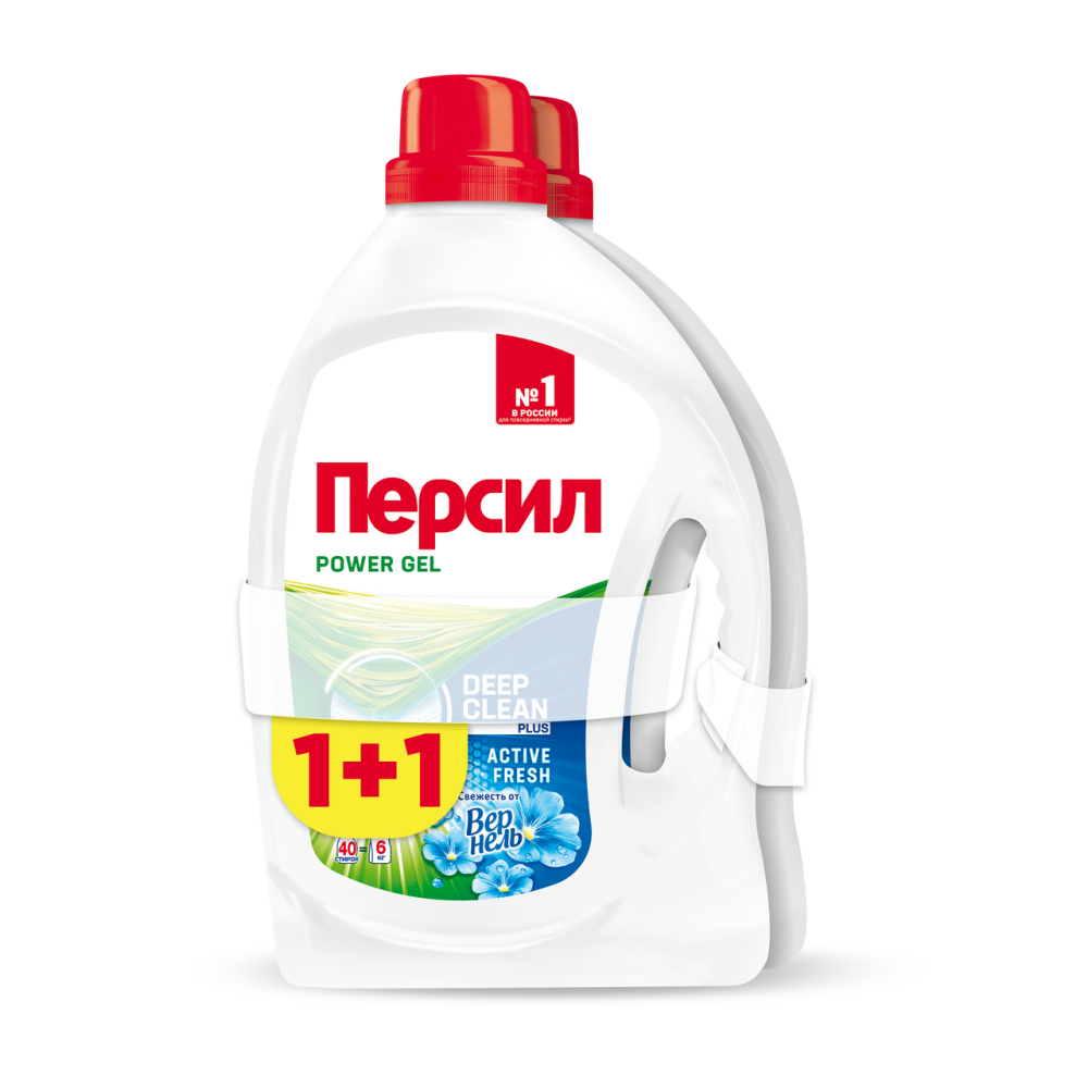 Гель для стирки Персил Свежесть от Вернель 40 стирок (2.6л x 2шт), 5.2кг