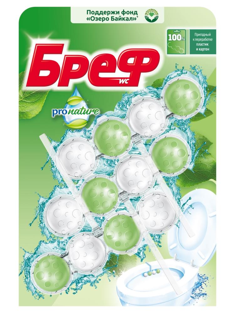 Блок туалетный Бреф Pro nature (50г x 3шт), 150г Блок туалетный Бреф Pro nature (50г x 3шт), 150г