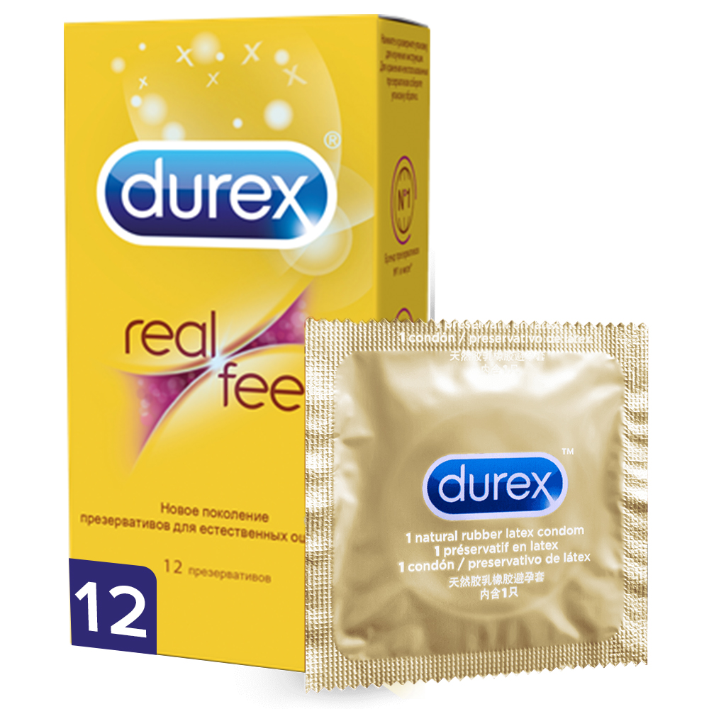 Презервативы Durex Realfeel для естественных ощущений 12 штук