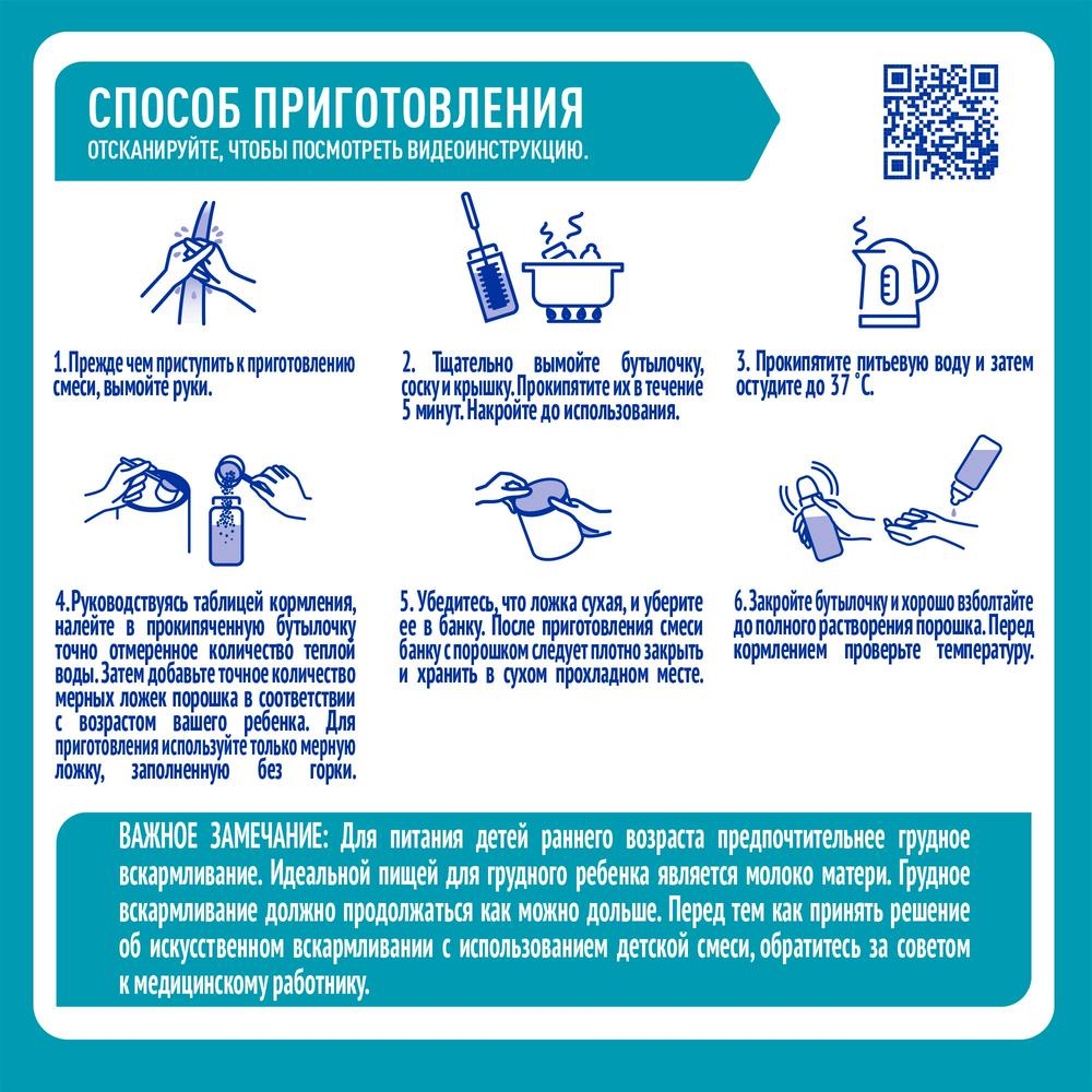 Сухая смесь Nestle Nan-1 Premium молочная с рождения, 800г