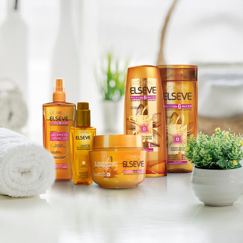 Шампунь L’Oreal Paris Elseve Роскошь 6 масел питательный для всех типов волос 400 мл