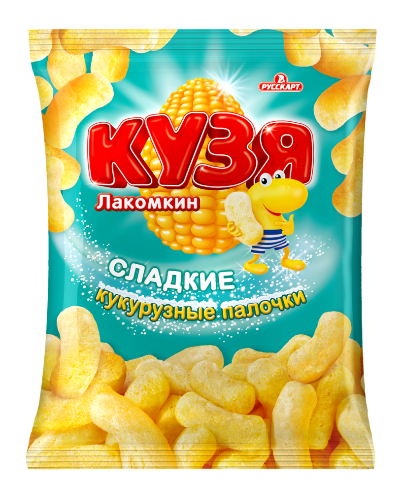 Кукурузные палочки Кузя Лакомкин сладкие, 140г