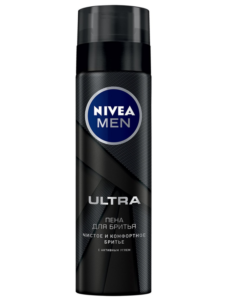 Пена для бритья Nivea Men Ultra с активным углем 200 мл