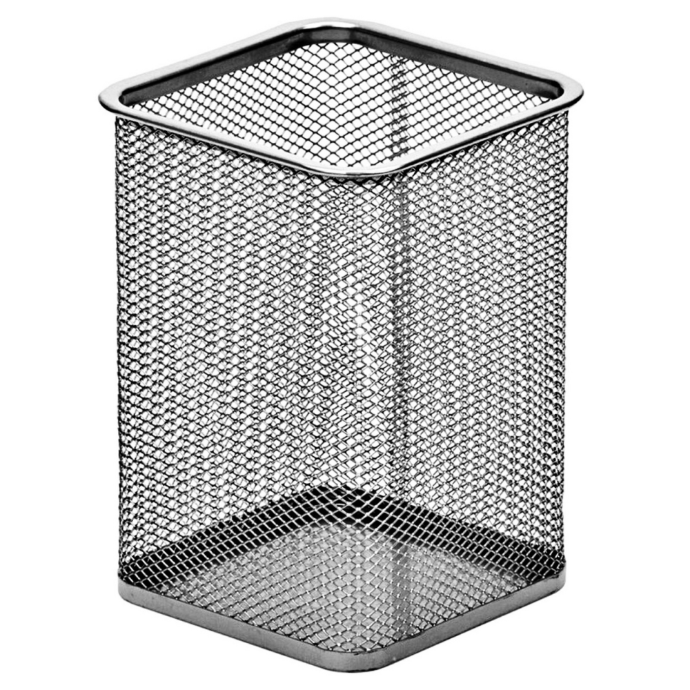 Подставка Attache для письменных принадлежностей 101х101х138 мм серебряный