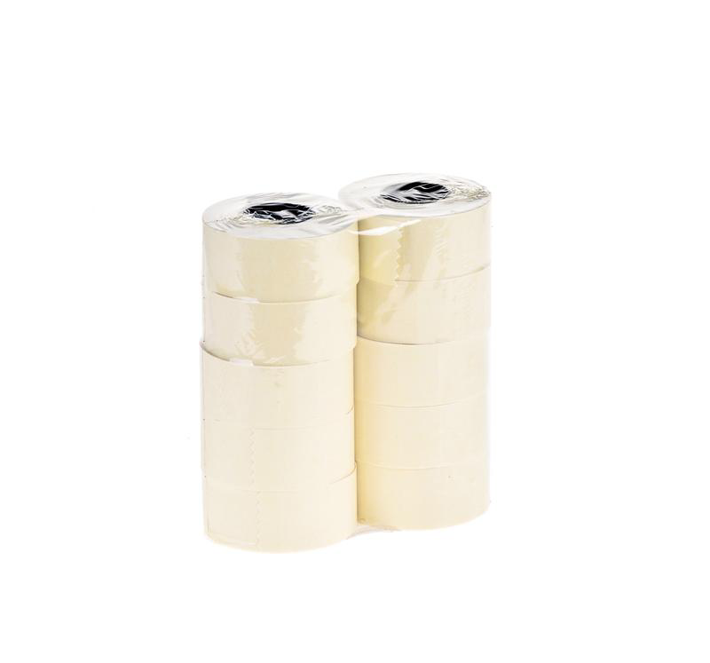 Этикет-лента белая прямоугольная 26 х 16 мм 10 рулонов