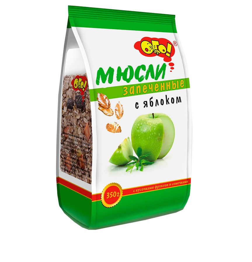 Мюсли Ого! запеченные с яблоком, 350г