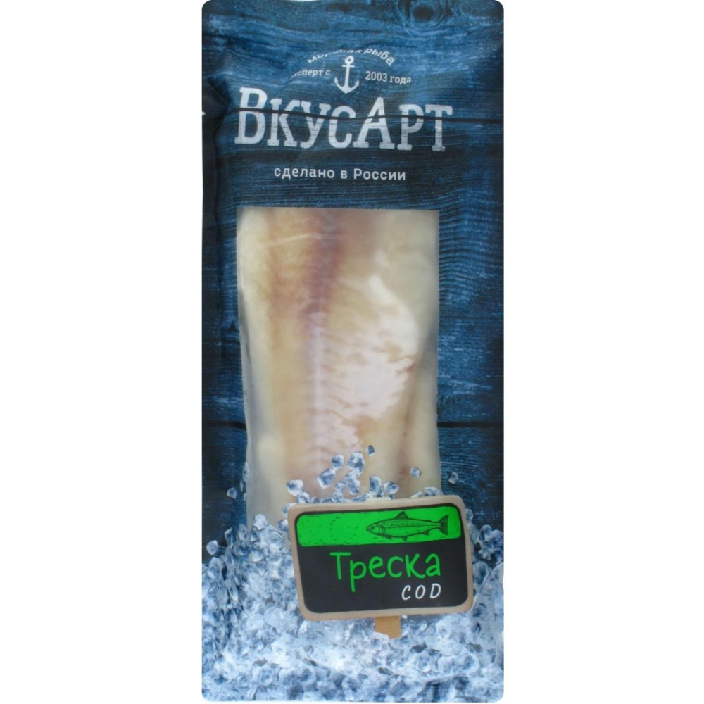 Треска филе ВкусАрт без кожи 600 г