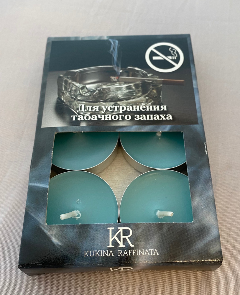 Свеча Kukina Raffinata Антитабак чайная 6 шт