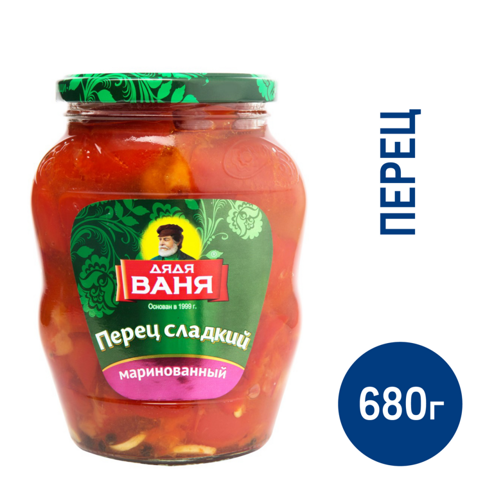 Перец Дядя Ваня маринованный сладкий, 680г