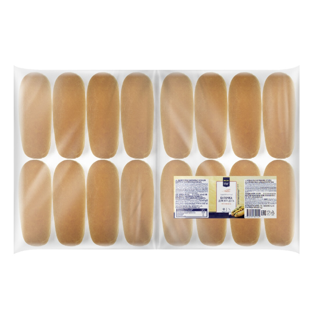METRO Chef Булочка для хот-дога замороженная 165мм (63г x 16шт), 1.008кг
