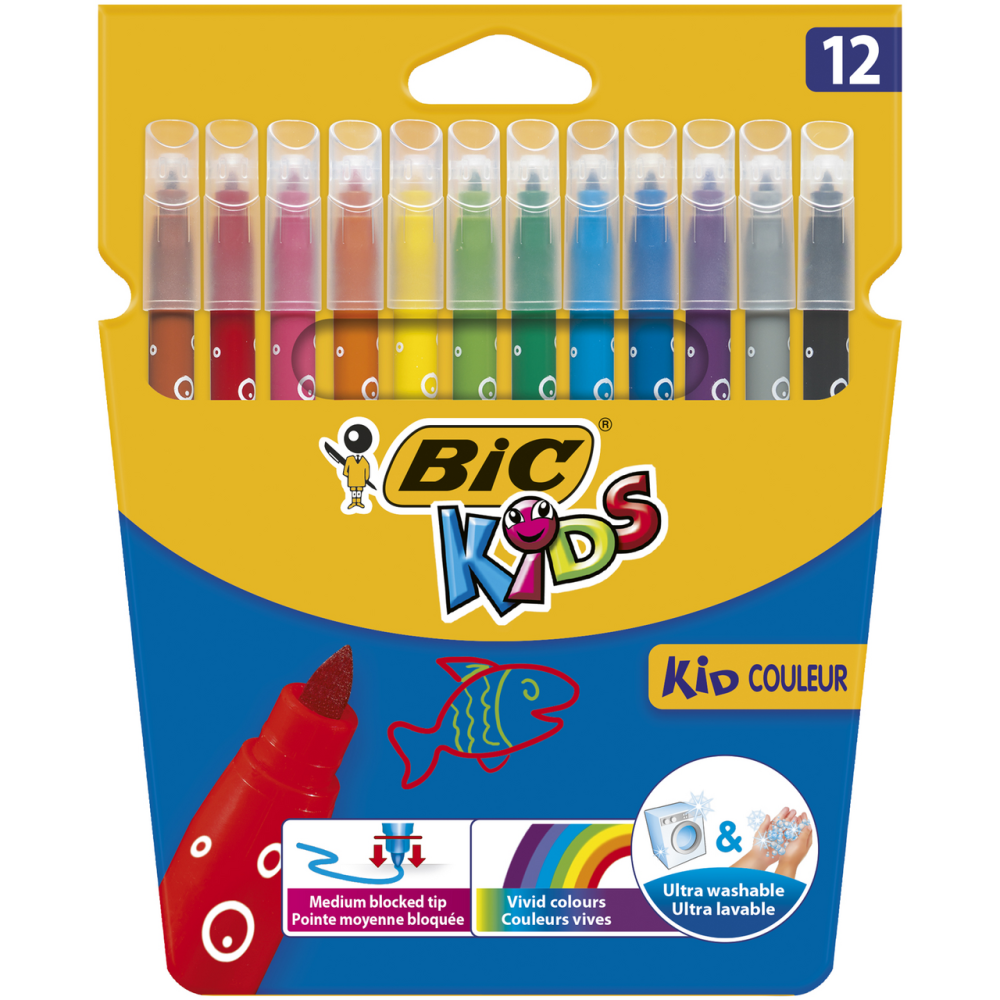 Фломастеры BIC Kids Kid Couleur, 12 цветов