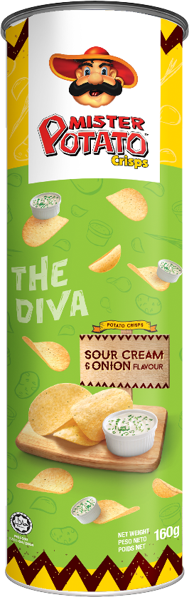 Чипсы Mr Potato Сметана-лук, 160г