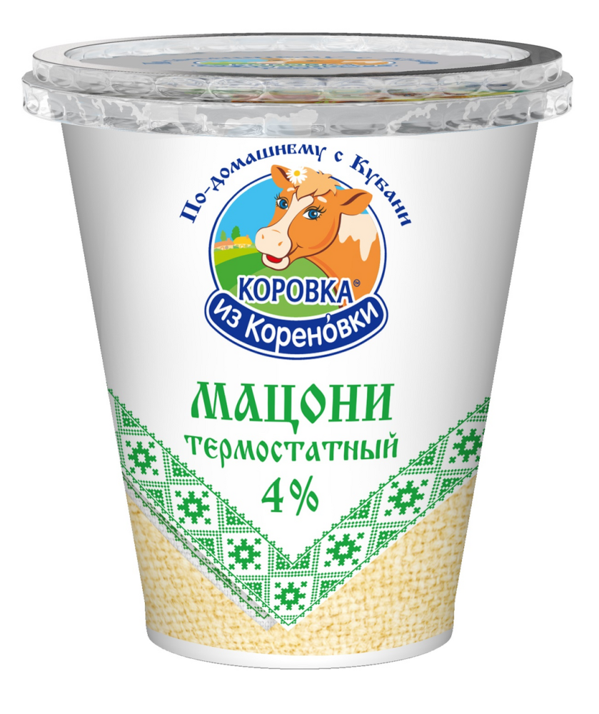 Мацони Коровка из Кореновки термостатный 4%, 300г