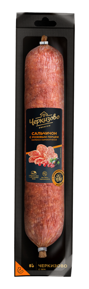 Колбаса Черкизово Сальчичон Premium с розовым перцем сырокопченая, ~600г