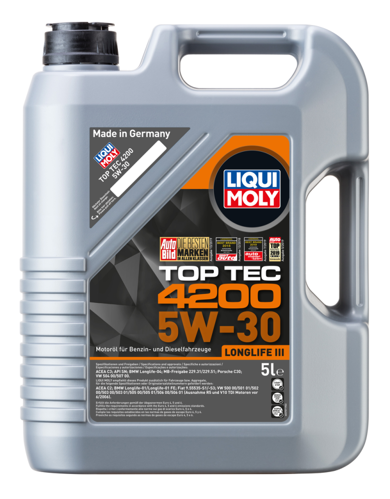 Моторное масло LIQUI MOLY синтетическое Top Tec 4200 5W-30, 5 л