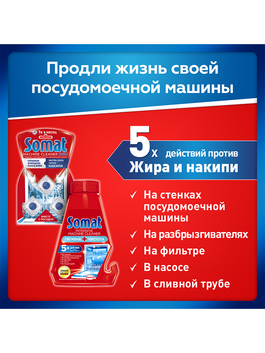Порошок для посудомоечных машин Somat Лимон и лайм 3 кг