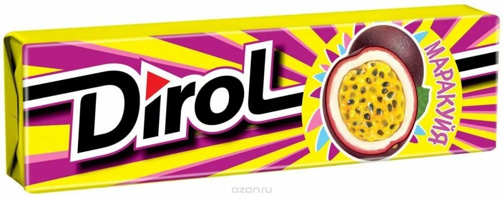 Жевательная резинка Dirol со вкусом маракуйи 13,6г