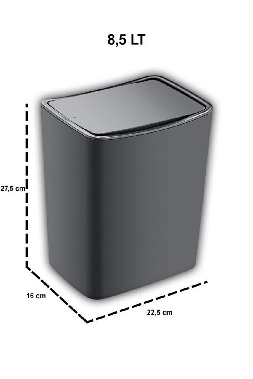 Контейнер для мусора Turanplastik Touch 8.5л, 27.5 x 16 x 22.5см