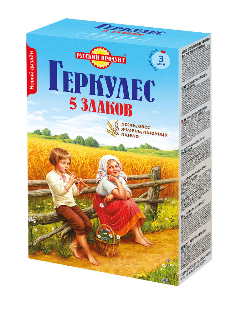 Хлопья зерновые Русский продукт Геркулес 5 злаков 0,4кг
