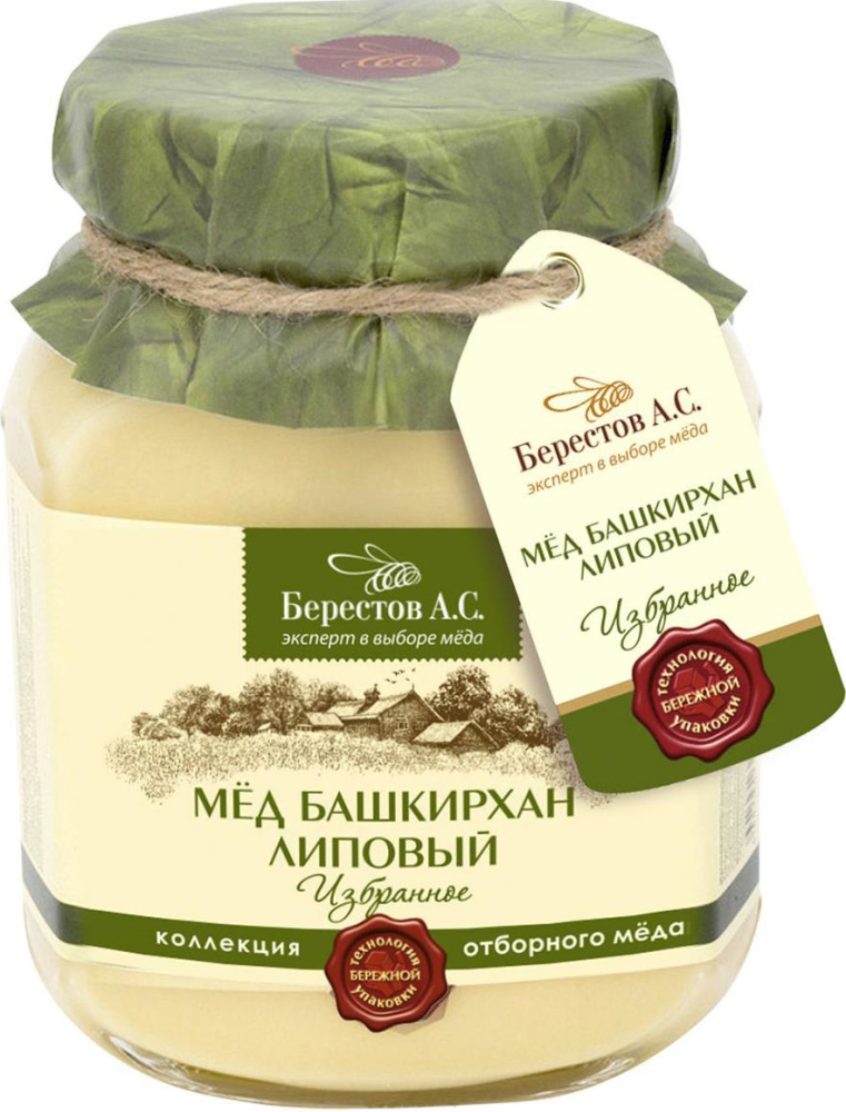 Мед Берестов А.С. Башкирхан Липовый Нежный 500 г