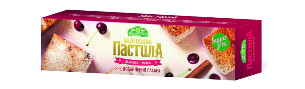 Пастила Белевские сладости яблоко-вишня без сахара, 100г