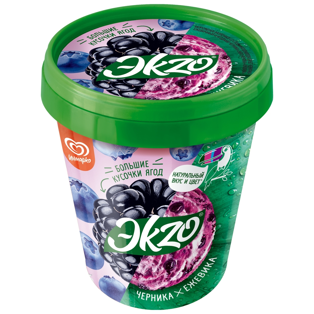Мороженое Эkzo Настоящая Черника Ежевика 520 г
