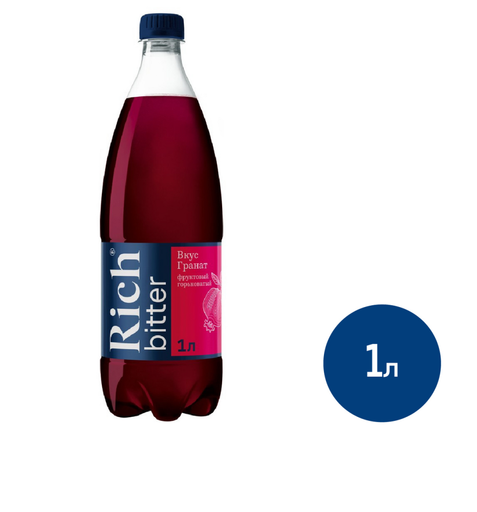 Напиток Rich bitter Гранат газированный, 1л