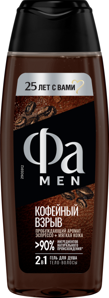 Гель для душа Fa Men Coffee Burst мужской, 250мл