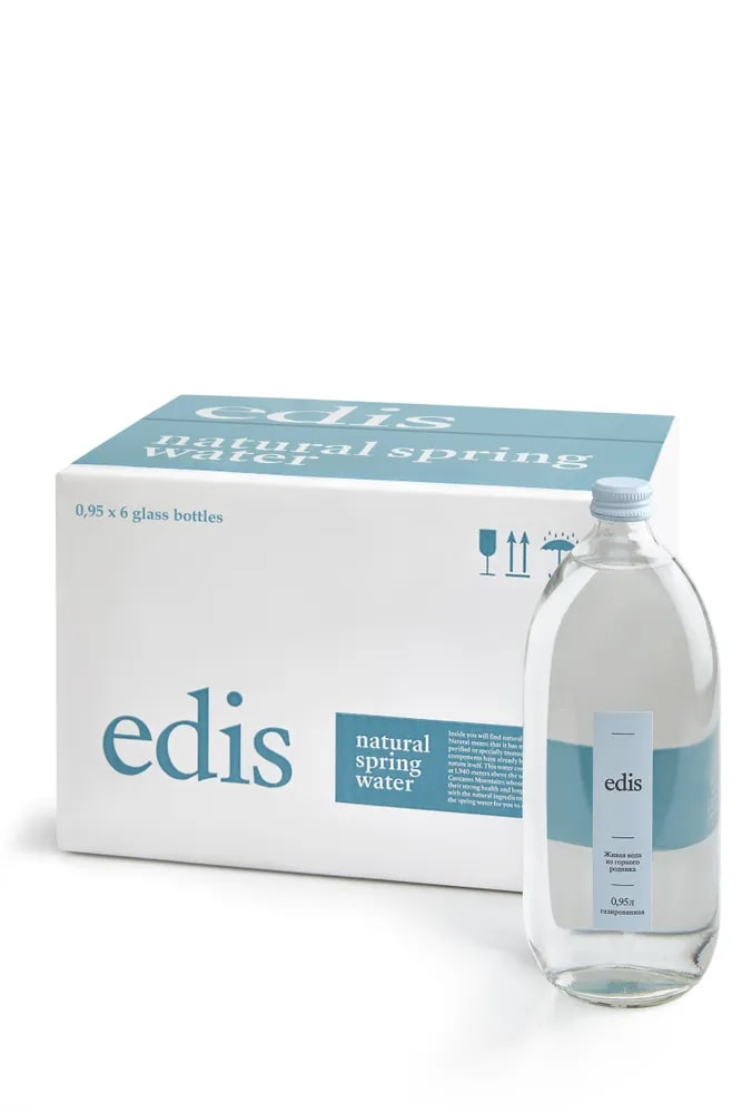 Вода Edis газированная, 950мл