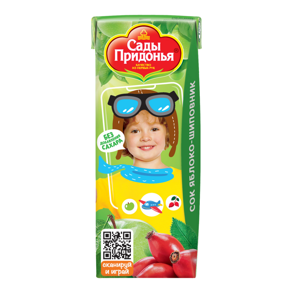 Сок Сады Придонья яблоко-шиповник, 200мл