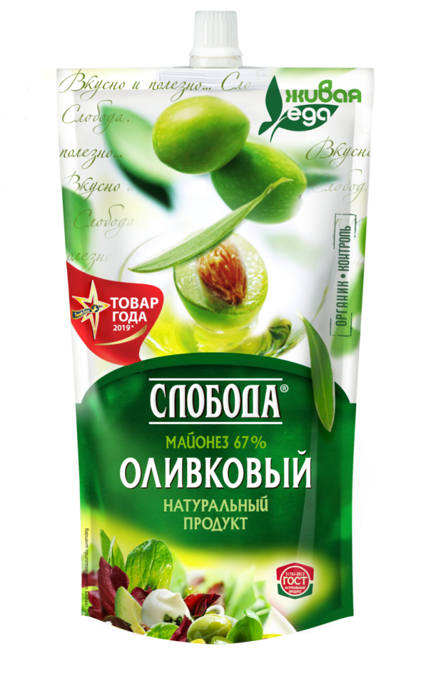 Майонез Слобода оливковый 67% 400мл