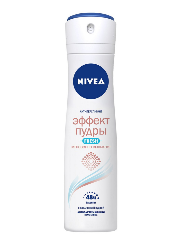 Антиперспирант-спрей Nivea Fresh \"Эффект пудры\" женский 150мл Антиперспирант-спрей Nivea Fresh \"Эффект пудры\" женский 150мл