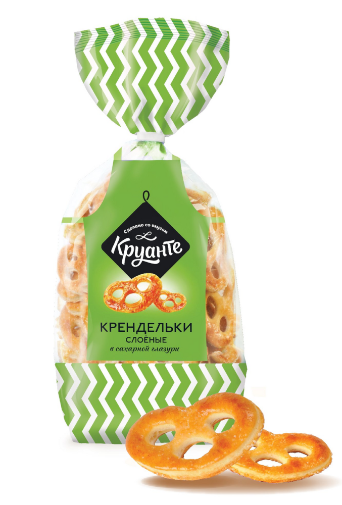 Крендельки Круанте слоеные в сахарной глазури, 350г
