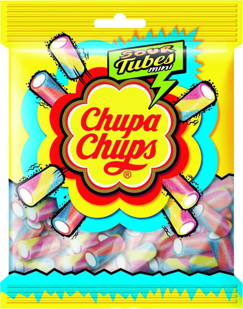 Мармелад Chupa Chups "Мини трубочки" жевательный с фруктовым вкусом, 150г
