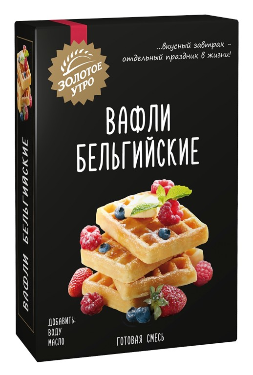 Смесь мучная Золотое утро Вафли Бельгийские 0,4кг