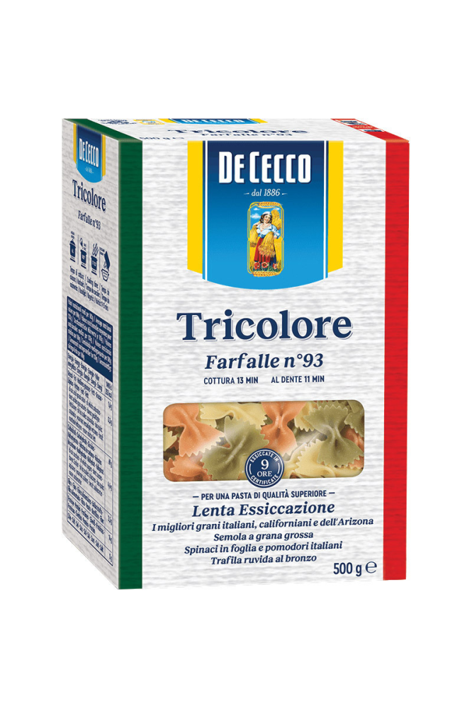 Макаронные изделия De Cecco Farfalle № 93 Tricolore 500 г