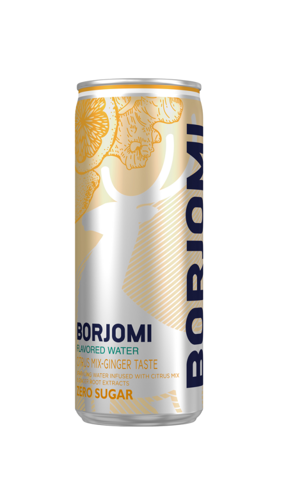 Напиток на основе минеральной воды Borjomi Flavored с экстрактами цитрусов и корня имбиря 0,33 л